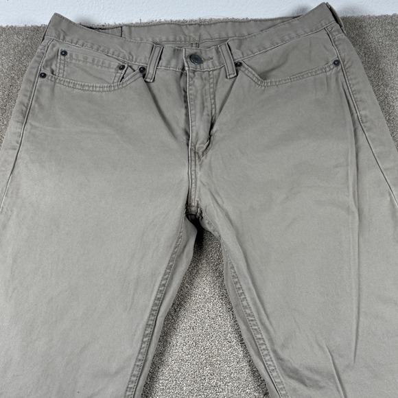 Levi's 514 Jeans Men's 34x36 Tan Khaki Beige Straight Leg  Denim Jeans - Picture 2 of 9